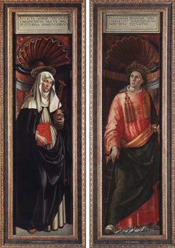 ドメニコ・ギルランダイオ Painting - シエナの聖カタリナと聖ローレンス ルネッサンス フィレンツェ ドメニコ ギルランダイオ